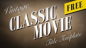 The latest version of adobe premiere pro is required to use the adobe premiere pro templates available for free on mixkit. Vintage Classic Movie Titles Free Premiere Pro Mogrt Template Youtube