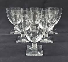 This is for a set of six beautiful goblets that will compliment your fine china with elegance and sparkle!. Vintage Lalique Crystal Water Goblet Large Wine Glass In The Argos Pattern