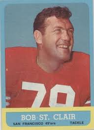 1963 Kahn's Wieners Football Bob St. Clair HOF San Francisco 49ers' PSA 8