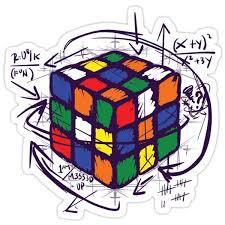 Rubiks Math On Light Sticker By Miftake In 2020 Math Wallpaper Rubiks Cube Art