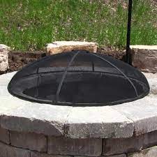 Also included is a carrying bag and screen lift tool. Sunnydaze 22 Inch Diameter Outdoor Round Heavy Duty Steel Fire Pit Spark Screen