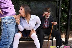 Abella Danger bus stop winter fuck fantasy