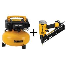 Black And Decker 18v Cordless Drill Driver With 30 Bonus Accessories Dewalt 6 Gal Electric Air Compressor With Bonus Pneumatic 15 Gauge Da Nailer Dwfp5512672155 The Home Depot In 2020 Electric Air Compressor Air Compressor Dewalt