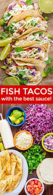 Cover the salsa and let stand while preparing the fish. Fish Tacos Recipe With Best Fish Taco Sauce Natashaskitchen Com