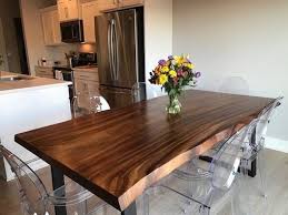 Christopher knight home della acacia wood dining table, natural stained with rustic metal. Modern Live Edge Dining Table Rustic Live Edge Table Woodify Canada
