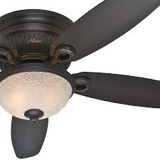 The hunter low profile ceiling fan is one of the best flush mount ceiling fans with a five blade design. Hunter Fan 52 Ceiling Fan Hugger Ceiling Fan Ceiling Fan With Light