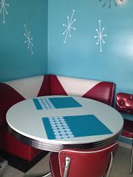 Retro 50 S Kitchen Diner Chairs Emily Boling Lisa G We Should Do Those Designs On Our Kitchen Wall Retro Diner 50s Kitchen Kitchen Diner