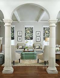 White Decorative Columns In Living Room Interior Architecture Design Interior Design Trending Decor