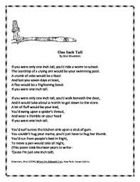 Exploring Point Of View Through Poetry Quot One Inch Tall Quot By Shel Silverstein Shel Silverstein Microsoft Word Lessons Fun Poetry