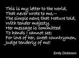 Emily Dickinson This Is My Letter To The World Emily Dickinson Emily Dickinson Poetry Writing Poetry