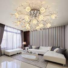 Luxury Romantic Crystal Ceiling Lamp European Led Remote Control G4 Lighting Bedroom Restaurant Living R Crystal Ceiling Lamps Ceiling Lights Flower Chandelier