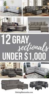 10 Cheap Sectionals Under 1000 In Gray Making Manzanita Affordable Sofa Farm House Living Room Affordable Living Rooms
