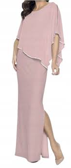 SUKIENKA SZYFONOWA MAXI FRANK LYMAN RÓŻOWA 44 (0801223230386) • Cena,  Opinie • Sukienki wieczorowe 13613504356 • Allegro