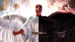 Perfect screen background display for desktop, iphone, pc, laptop, computer, android. Deadpool Wallpaper Deadpool Devil And Angel 1u Devil Angel Wallpaper Hd 3373x1897 Wallpaper Teahub Io