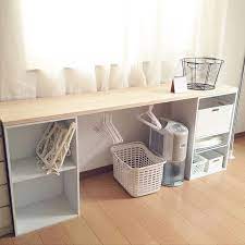 除湿機 ニトリ 洗濯物干しスペース カラーボックス diy 部屋干し などのインテリア実例 2017 07 18 15 03 39 roomclip ルームクリップ インテリア 収納 カラーボックス 収納