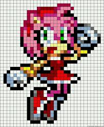 Sonic Amy Rose Perler Bead Art Pixel Art Templates Pixel Art