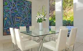 Rectangular and oval tables help to divide big rooms. 15 Shimmering Square Glass Dining Room Tables Home Design Lover