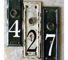 unique ideas vintage number keyplates the inspired room house numbers diy vintage numbers house numbers
