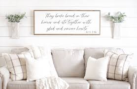 Dining Room Wall Decor Kitchen Wall Decor They Broke Bread Etsy Home Decor Signs Room Signs Wood Frame Sign