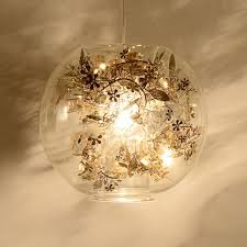 Shattered Leaves Pendant Lighting Modern Clear Glass 1 Light Gold Hanging Ceiling Lamp Modern Pendant Light Hanging Ceiling Lamps Ceiling Lamp