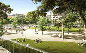 Creation D Un Parc Urbain Et Amenagement Des Espaces Publics De L Operation Cœur De Zac Porte D Aix A Marseille 13 Stoa Architecture Stadtpark Planer