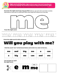 The Sight Word This Week Is Me Sight Words Are Some Of The Most Frequently U Kindergarten Worksheets Sight Words Sight Word Worksheets Preschool Sight Words