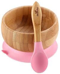 Avanchy Baby S Bamboo Bowl Spoon Set In 2020 Baby Bamboo Baby Bowls Baby Feeding