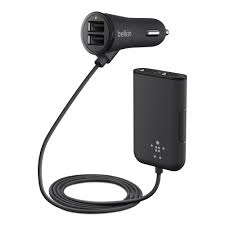 4 Port Usb A Car Charger With Extendable Hub Belkin