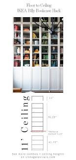 Floor To Ceiling Built In Bookcases The Ultimate Ikea Billy Bookcase Hack In 2020 Billy Bookcase Hack Billy Bookcase Ikea Billy