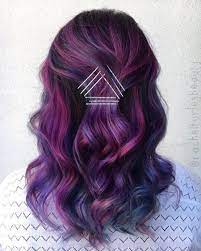 Colored Half Up Half Down Style Hair Color Plum Hair Styles Plum Hair
