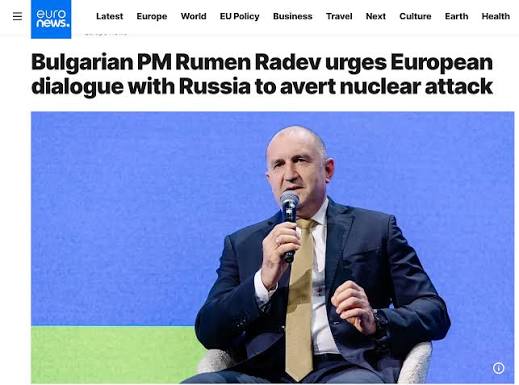 Радев пред Euronews - точно като руските copy/paste тролове в интернет: Аз не съм за Русия, обаче... и всички руски опорки. 🤪 Вика: „Мир чрез сила не работи“, явно трябва мир чрез