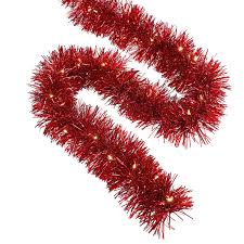 This downswept douglas wreath features feel real® branch tip technology, creating a decoration with remarkable realism. 12 Led Red Tinsel Garland Mr Christmas