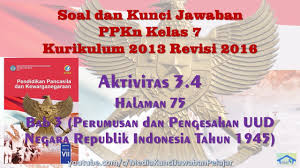 Jawaban uji kompetensi 5.2 bab 5 ppkn kelas 7 smp halaman 135 &mldr; Soal Dan Kunci Jawaban Ppkn Kelas 7 K13 Aktivitas 3 4 Halaman 75 Bab 3 Perumusan Pengesahan Uud Youtube