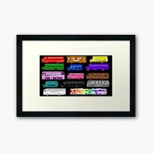Colors and shapes are the first characteristics that help organize and categorize the world children experience. Bus Colors The Kids Picture Show Framed Art Print By Kidspictureshow Redbubble