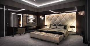 White Leather Wall Panels With Led Lights Modern Bedroom Interior Luxurious Bedrooms Modern Luxury Bedroom