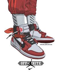 Off white jordan 1 cartoon. Your Art Plug Twitter àªªàª° Nike And Off White Collab Jordan 1 Off White Illistration By Me Comment For Cheap Commissions Nike Sneaker Sneakerhead Illustration Illustrator Art Artist Jordan Offwhite Shoes Fashion Clothes