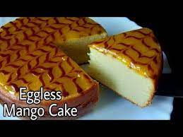 Mango Cake Eggless Mango Cake Without Oven Butter Paper Cream Condensed Milk Butter Curd Youtube Mango Cake Dessert Cake Recipes Eggless Cake Recipe