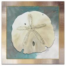 3 panel split (triptych) metal print of cincinnati, ohio skyline. Beach Decor Silver Lining Sand Dollar Coastal Bathroom Wall Art Beach Style Metal Wall Art By Modern Crowd Houzz