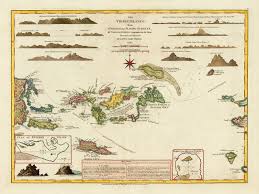 Caribbean 1797 Virgin Islands Old Map Old Map Virgin Islands Island Map