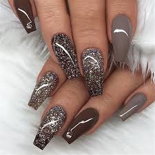 Black And White Acrylic Nail Ideas Acrylic Nail Ideas Dizajn Nogtej Manicure Coffin Nails Ombre Acrylic Nails Stiletto Acrylic Nails Black And Taupe Nails Trendy Nails Ombre Acrylic Nails
