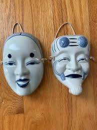 Aug 08, 2021 · grouting is the final step of installing ceramic wall tile after the tile adhesive has fully cured. Pier One Taiwan Beautiful Japanese Ceramic Face Mask Wall Decoration Lot Of 2 Ebay