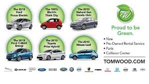Being Green Is Part Of The Fabric Of The Tom Wood Automotive Group And We Re Proud To Do Our Part To Keep Your Drive As Environ Ford Electric Nissan Leaf Toms