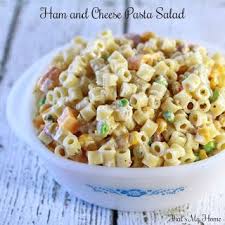 Pasta Salad Peas Ham And Cheese Recipe Ham Pasta Ham And Cheese Pasta Ham Pasta Salad