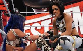 Wwe grand slam champ sasha banks showed off her fit figure in a tiny leather outfit after her appearance in the mandalorian. Here S Why Sasha Banks And Bayley Will Not Win The Tag Team Championship Back Essentiallysports