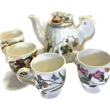Portmeirion Botanical Garden Afternoon Tea Collectible Teapot Made In England Cardew Victorian Table One Cup Tea Pot Retired Tea Pots Mini Tea Set Portmeirion