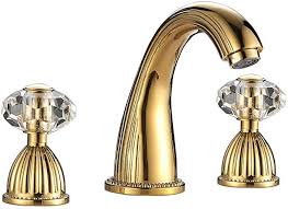 5% coupon applied at checkout save 5% with coupon. Yuelife Bathroom Sink Faucet 3 Hole Deck Mounted Widespread Brass Bathroom Faucet Crystal Handle Mi Brass Bathroom Faucets Bathroom Sink Faucets Brass Bathroom