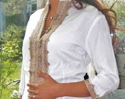 Mariam White Tunic With Golden Embroidery- , Birthday Gifts, Resort Shirt,  Beach Cover Ups, Resortwear, Beach Shirt, Dress,,,,gifts for Her