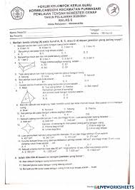 Berikut adalah sampel sebanyak 10 soal, adapun lengkapnya silahkan di download atau unduh saja, biar mudah untuk dipelajari. Soal Pts Matematika Semester 2 Kelas 6 Worksheet