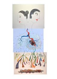 Lucy Fradkin Deirdre Kelly Elaine Angelopoulos Two Heads Are Better Than One Is Where The Heart Is A Psych Exquisite Corpse Utopia Gallery Website