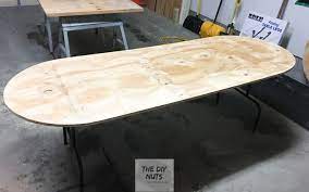 Also i would prefer bamboo but am not sure what the i also have to consider the weight of the table top as i am going to make some for a few friends so i want to keep shipping costs down as well. Diy Folding Table How To Make An Inexpensive Diy Game Poker Table The Diy Nuts
